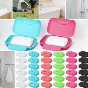 48-piece soap box holder bulk, portable travel soap dish case, plastic leakproof container for home, bathroom, outdoor, camping, hiking, vacation, gym, shower.